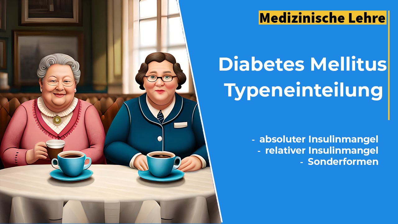 Illustration zweier älterer, korpulenter Damen, die lächelnd im Café an einem Tisch mit Kaffeetassen sitzen – unterschiedliche Wege in dieselbe Stoffwechselstörung